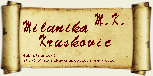 Milunika Krušković vizit kartica